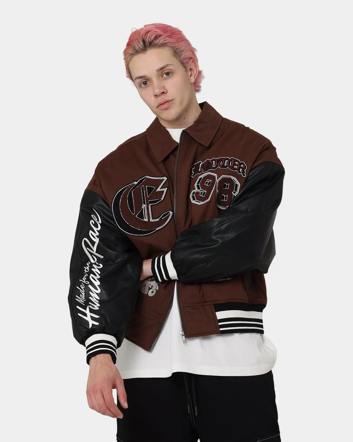 Loiter Ethereal Varsity Jacket Brown