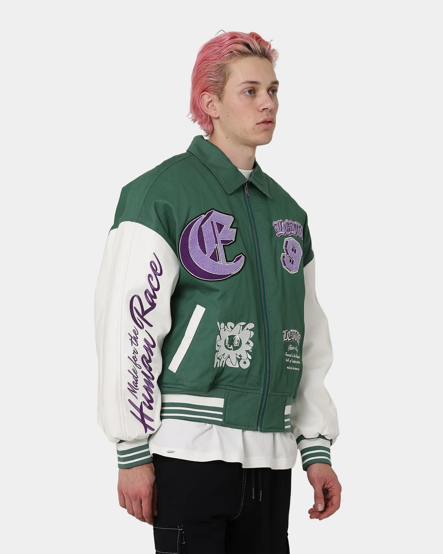 Loiter Ethereal Varsity Jacket Green