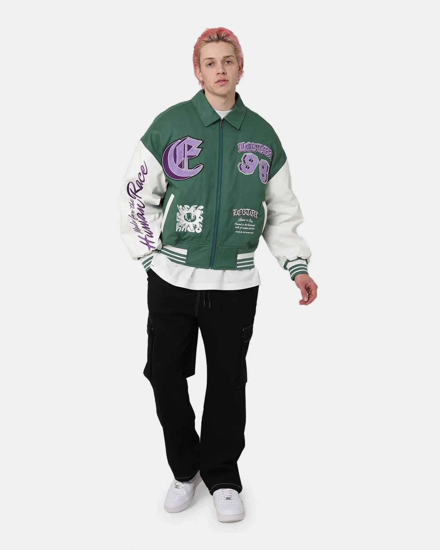 Loiter Ethereal Varsity Jacket Green