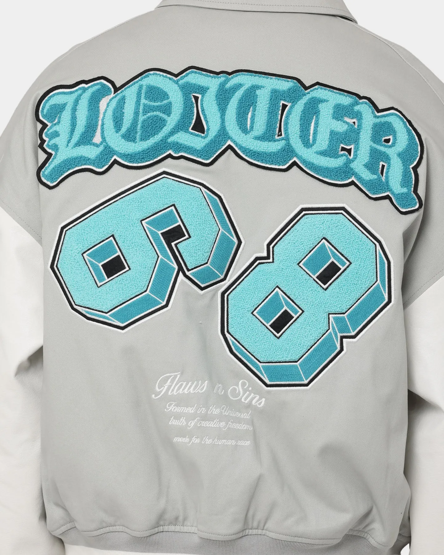 Loiter Ethereal Varsity Jacket Light Grey