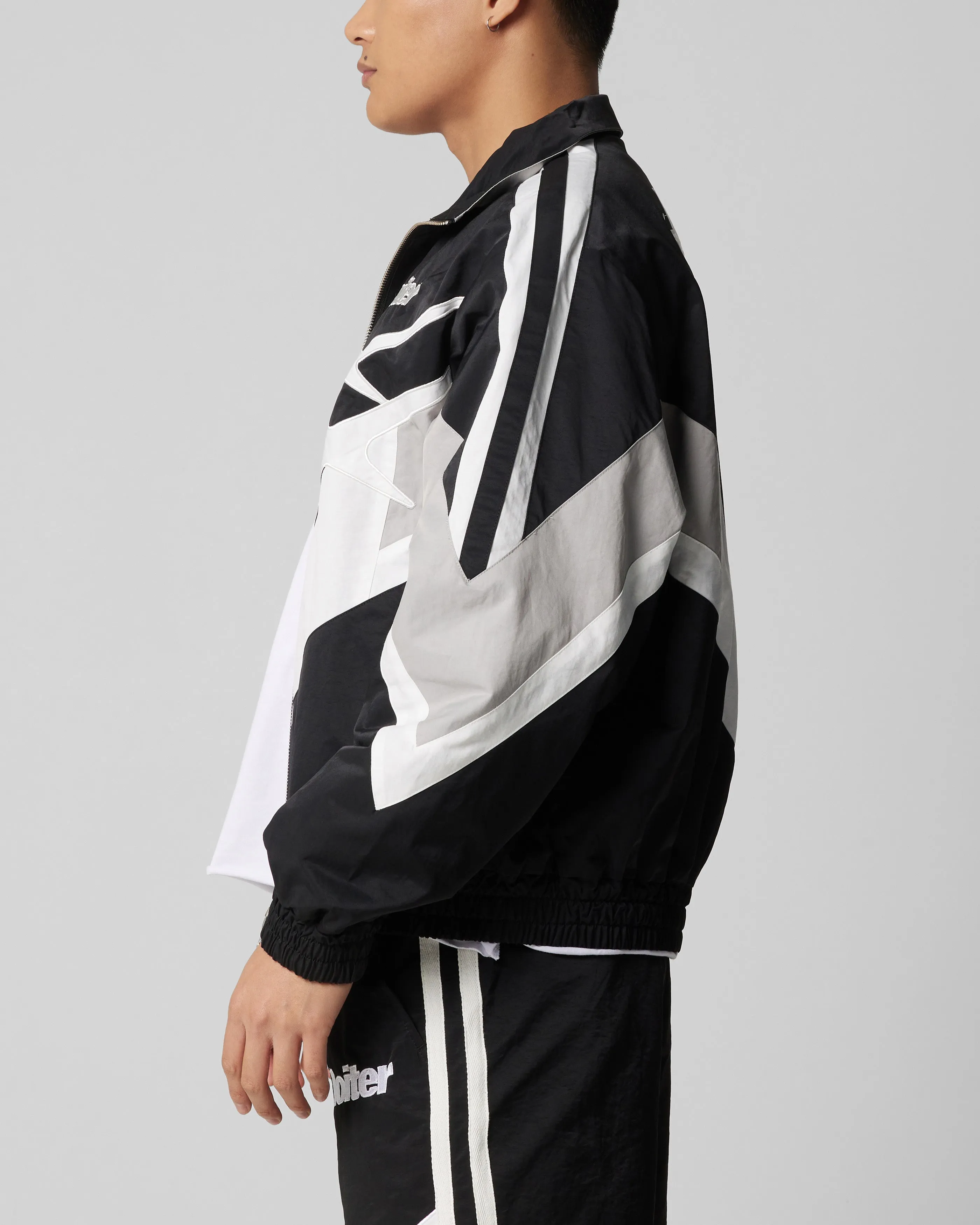 Loiter Hybrid Track Jacket Black/Grey