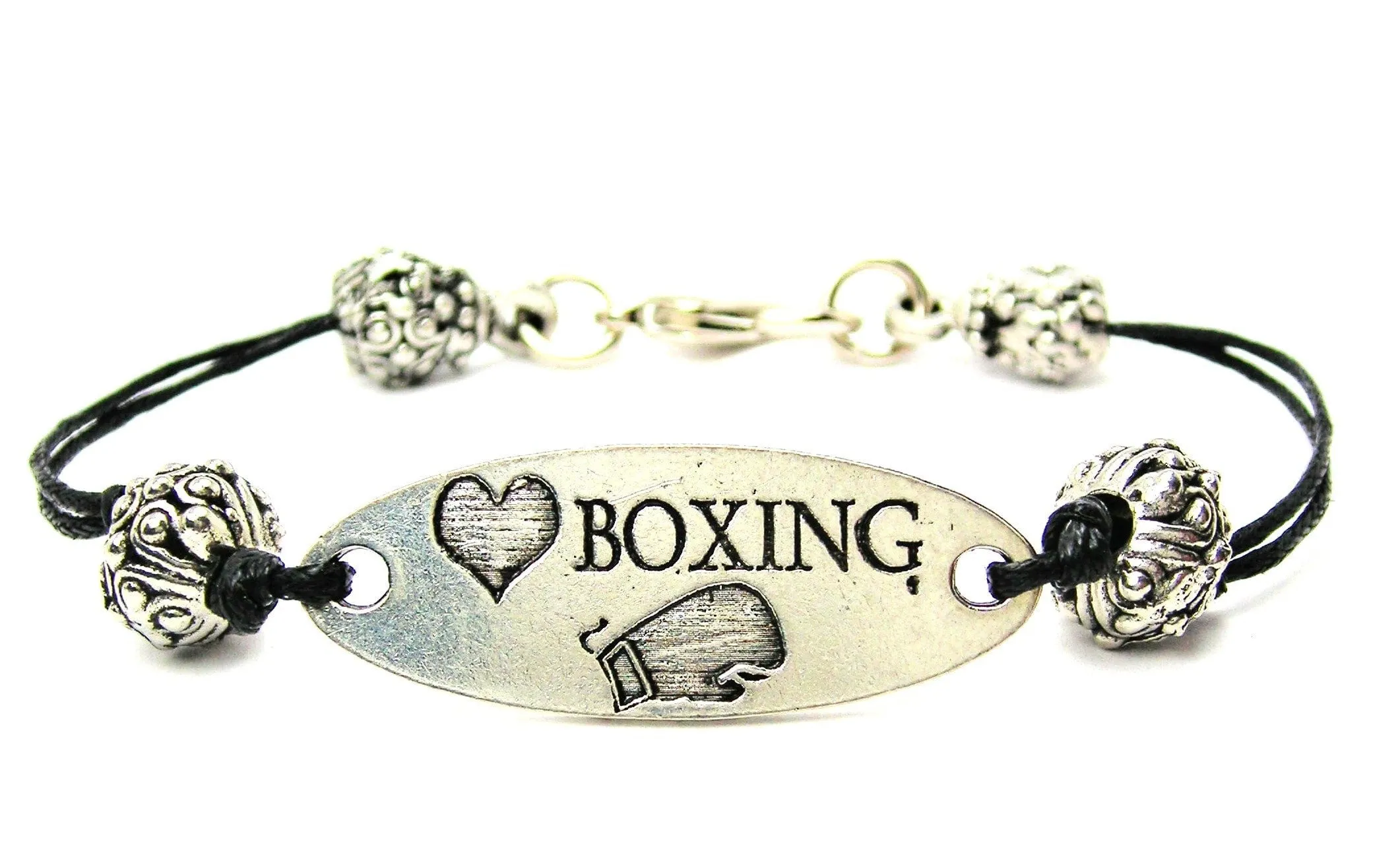 Love Boxing Black Cord Connector Bracelet