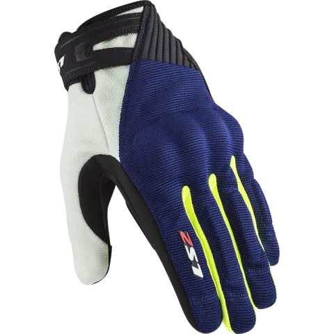 Ls2 Dart 2 Man Gloves Blue H-V Yellow