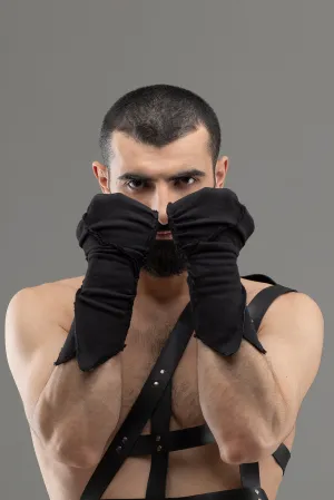 Men fingerless mittens