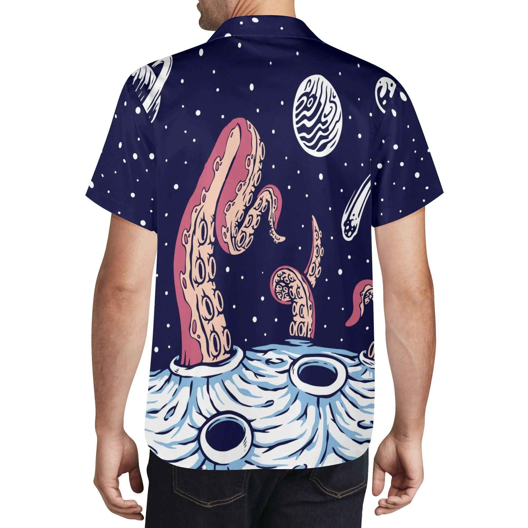 Mens Hawaiian Astronaut Casual Shirt