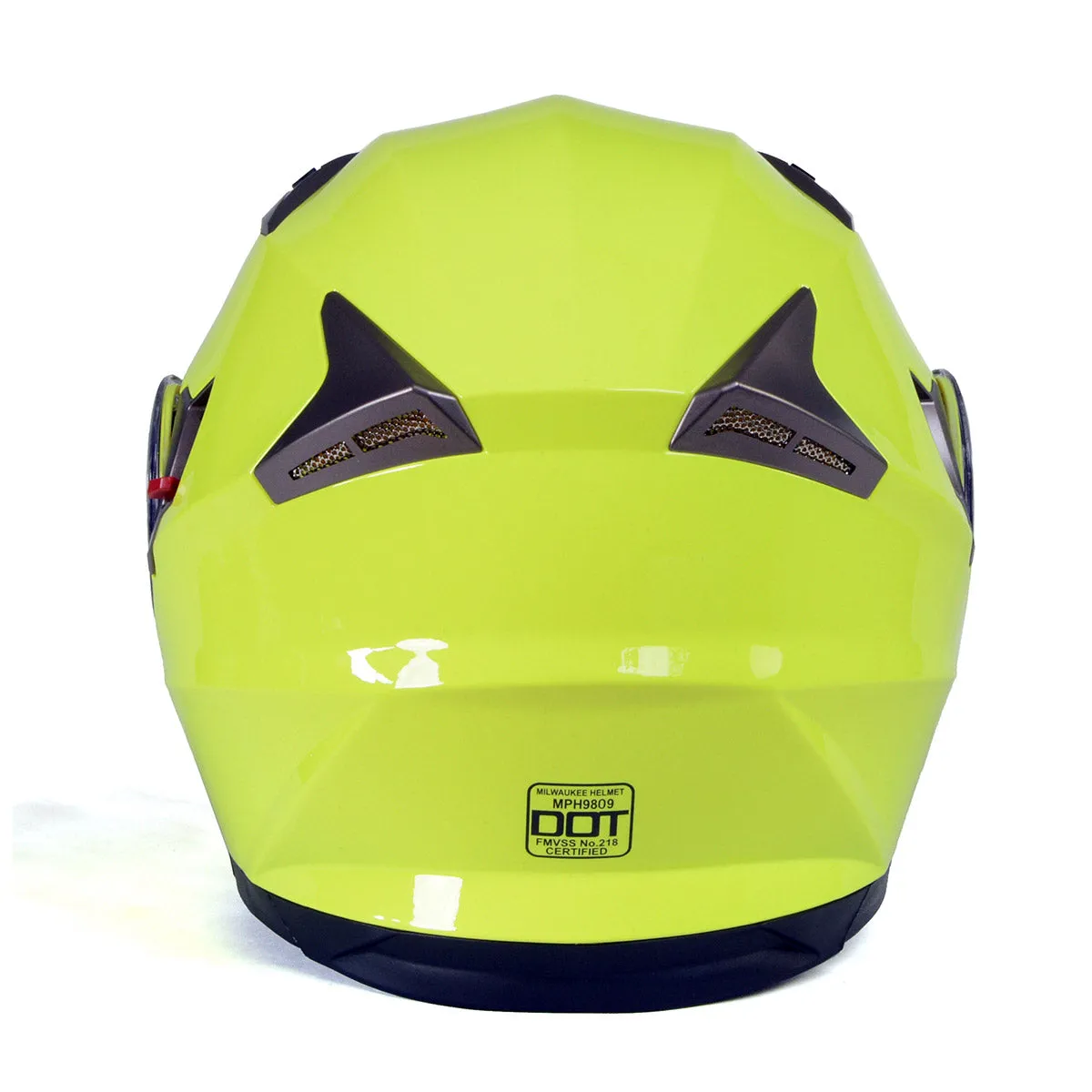 Milwaukee Helmets MPH9809DOT 'Ionized' Neon Yellow Modular Helmet for Men and Women Biker w/ MP7922FMSET Heated Balaclava Bundle