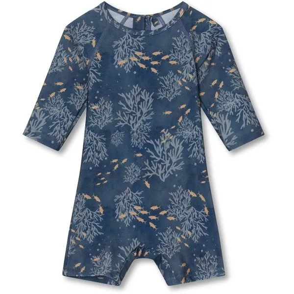 MINI A TURE Goldie Printed UV50  Jumpsuit Deep Waters