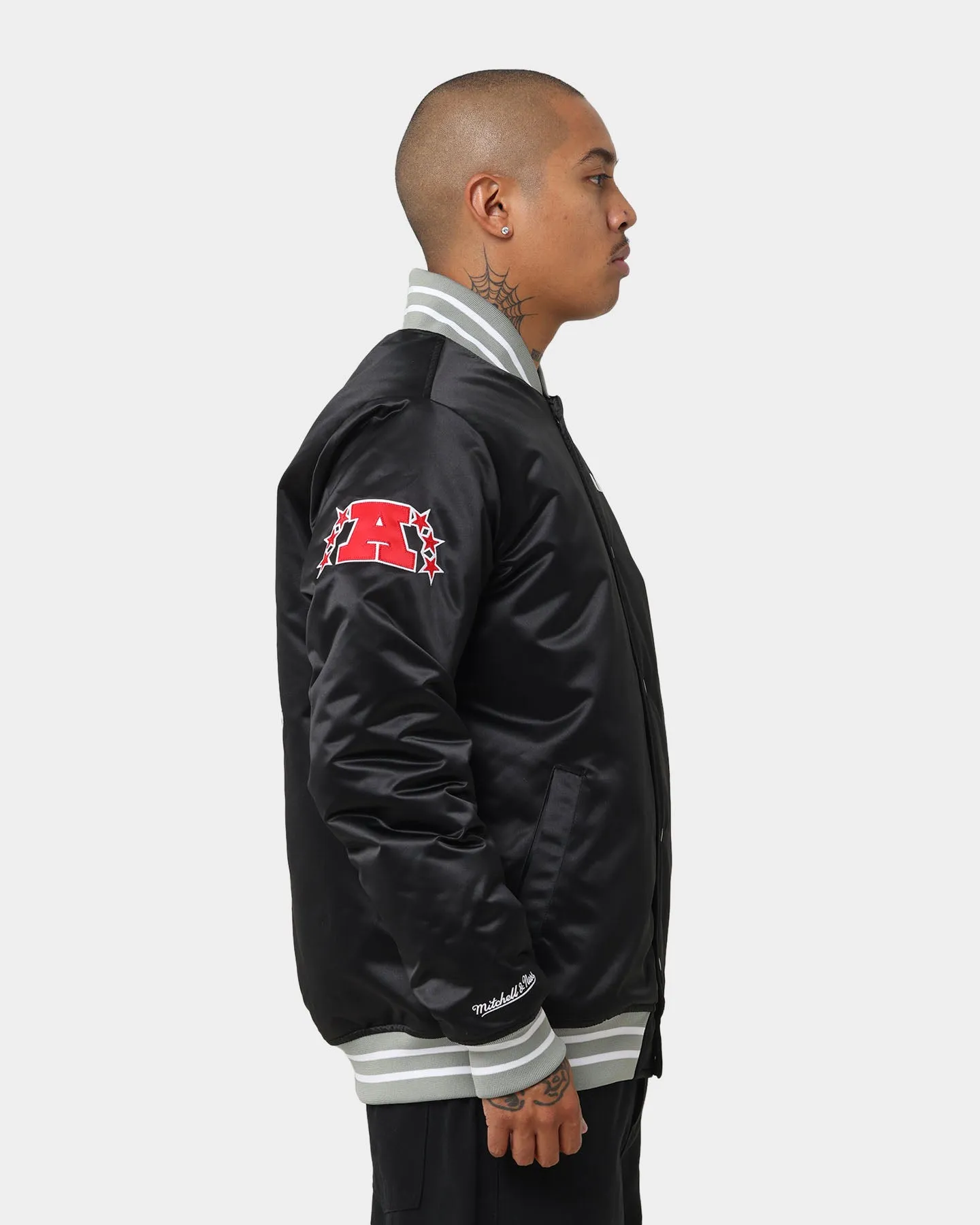 Mitchell & Ness Las Vegas Raiders Heavyweight Satin Jacket Black