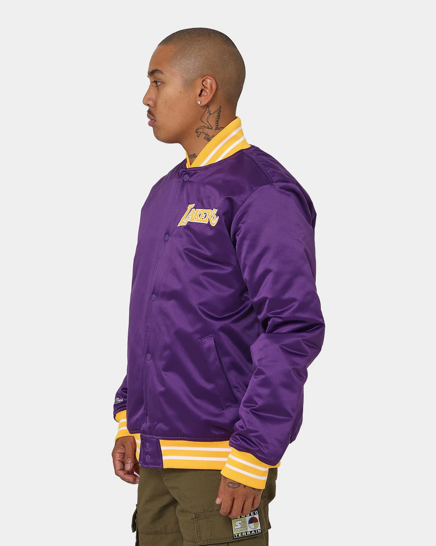 Mitchell & Ness Los Angeles Lakers Heavyweight Satin Jacket Purple