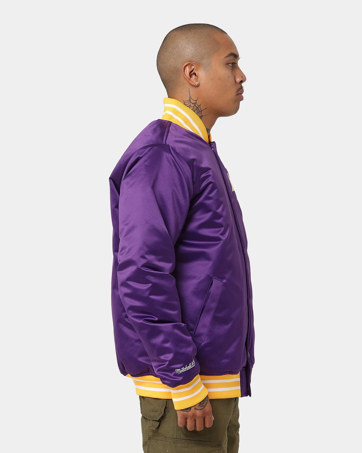 Mitchell & Ness Los Angeles Lakers Heavyweight Satin Jacket Purple