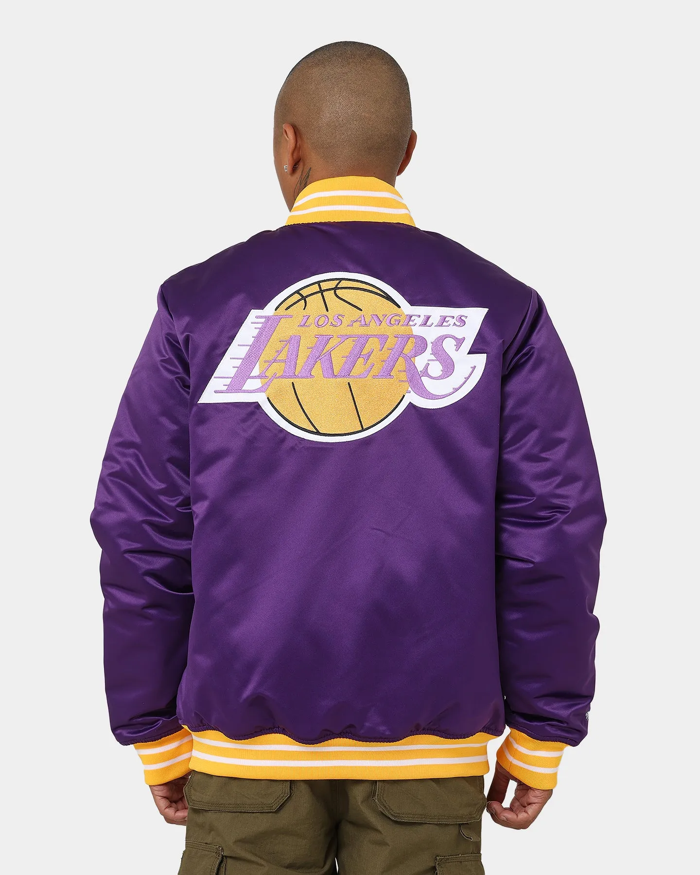 Mitchell & Ness Los Angeles Lakers Heavyweight Satin Jacket Purple