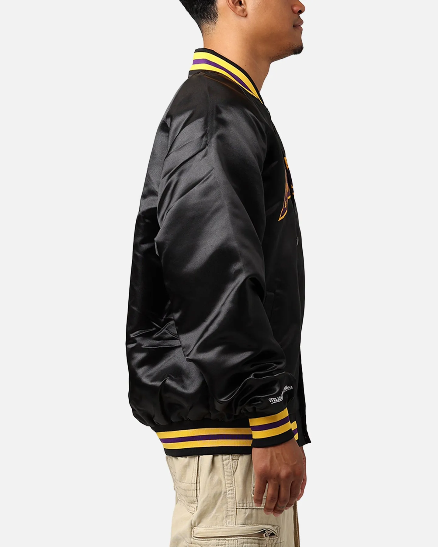 Mitchell & Ness Los Angeles Lakers Lightweight Satin Jacket Black