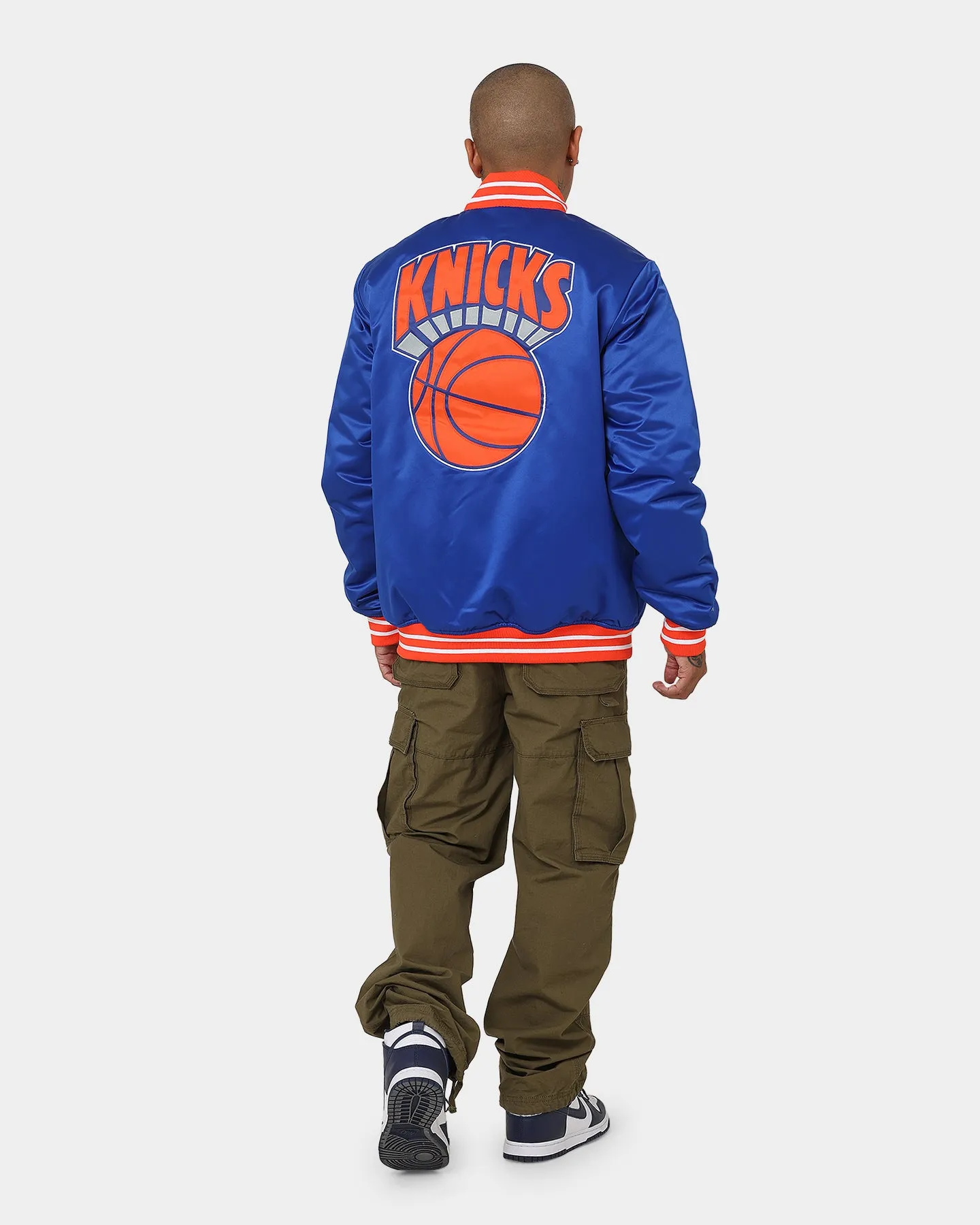 Mitchell & Ness New York Knicks Heavyweight Satin Jacket Royal