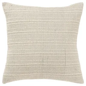 New - 20"x20" Oversize Horizontal Striped Square Throw Pillow Cover Gray - Rizzy Home