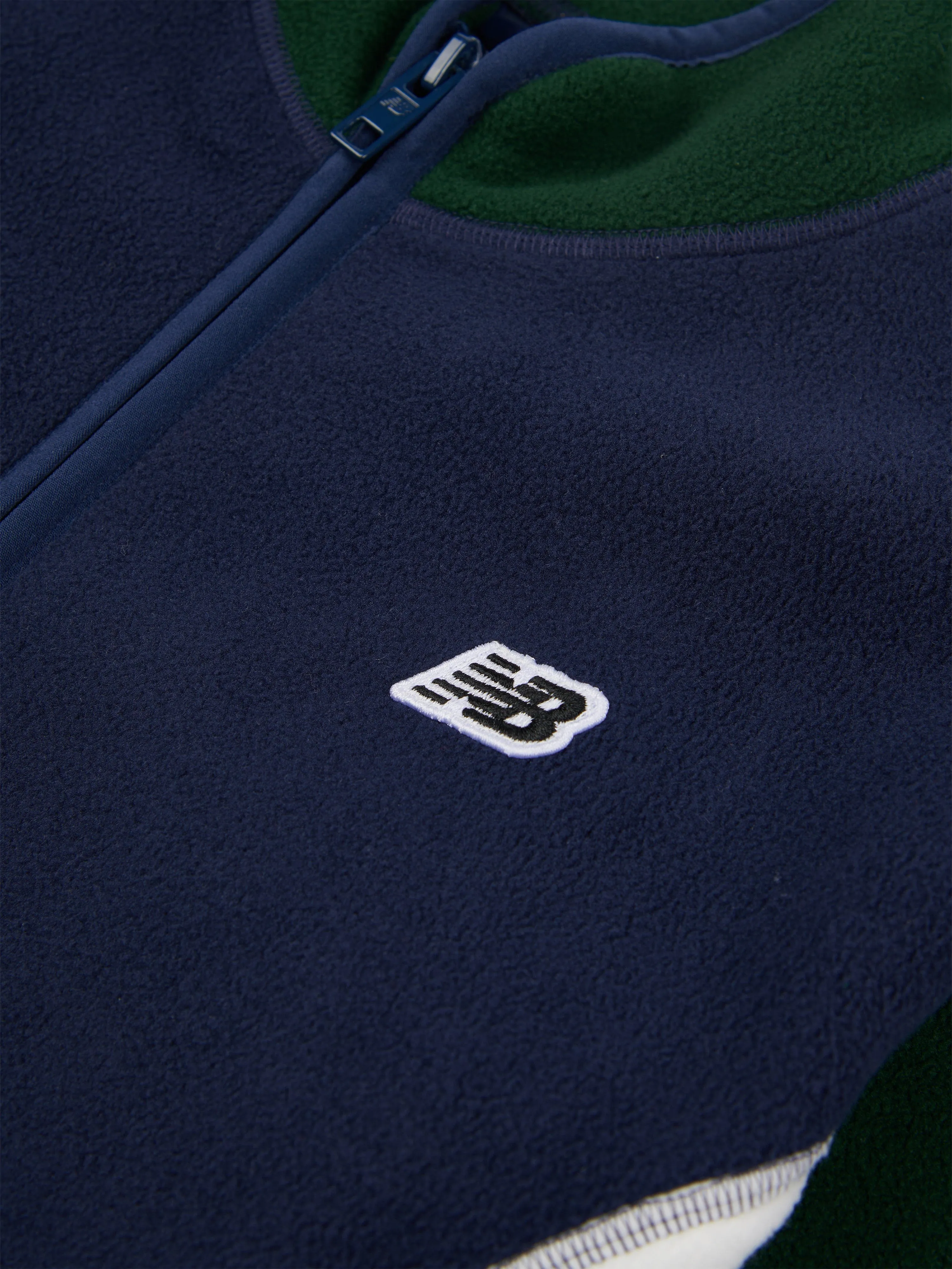 New Balance Boys Premium Polar Fleece Zip Up Top in Navy