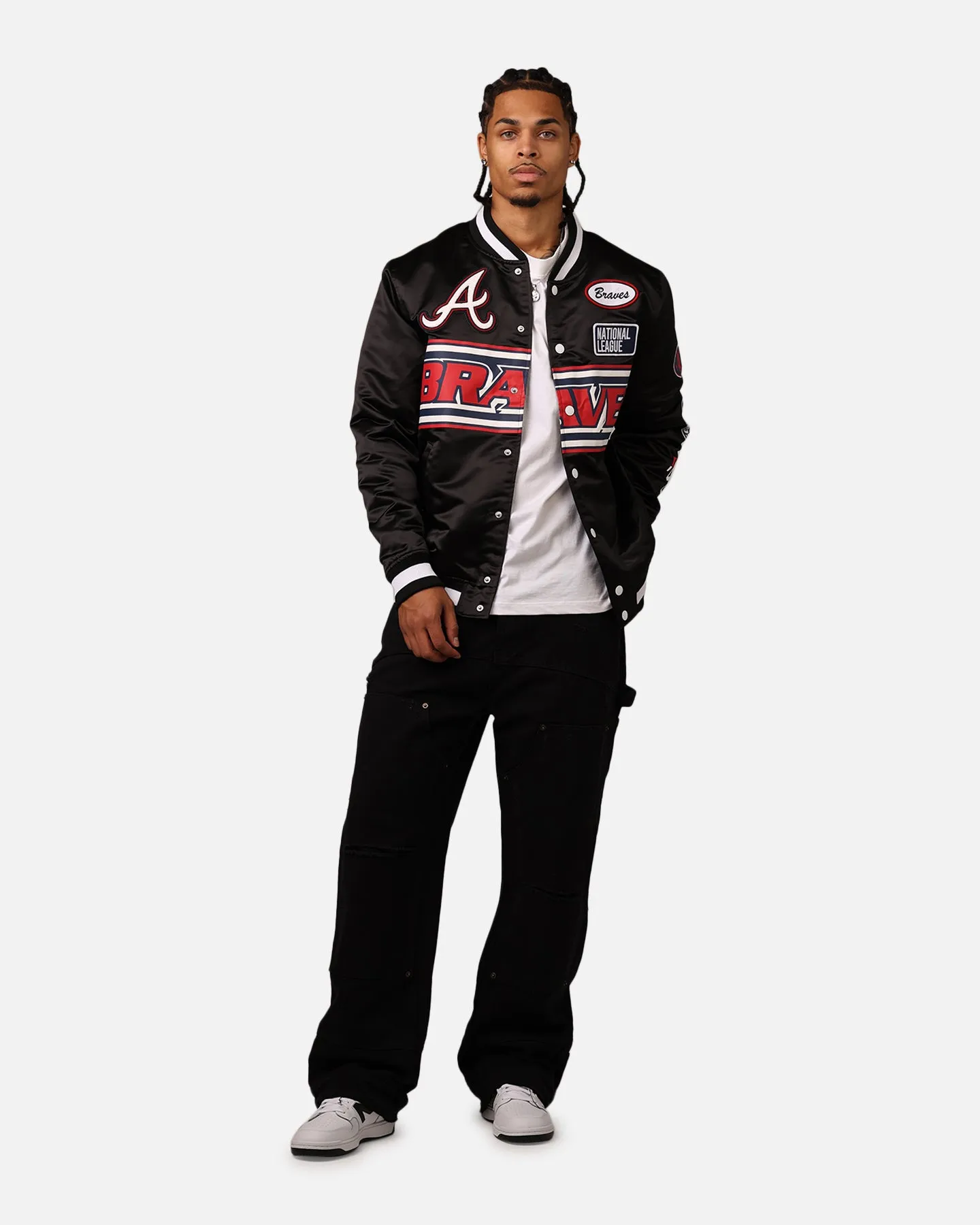 New Era Atlanta Braves 2024 Rally Drive Jacket Black/White