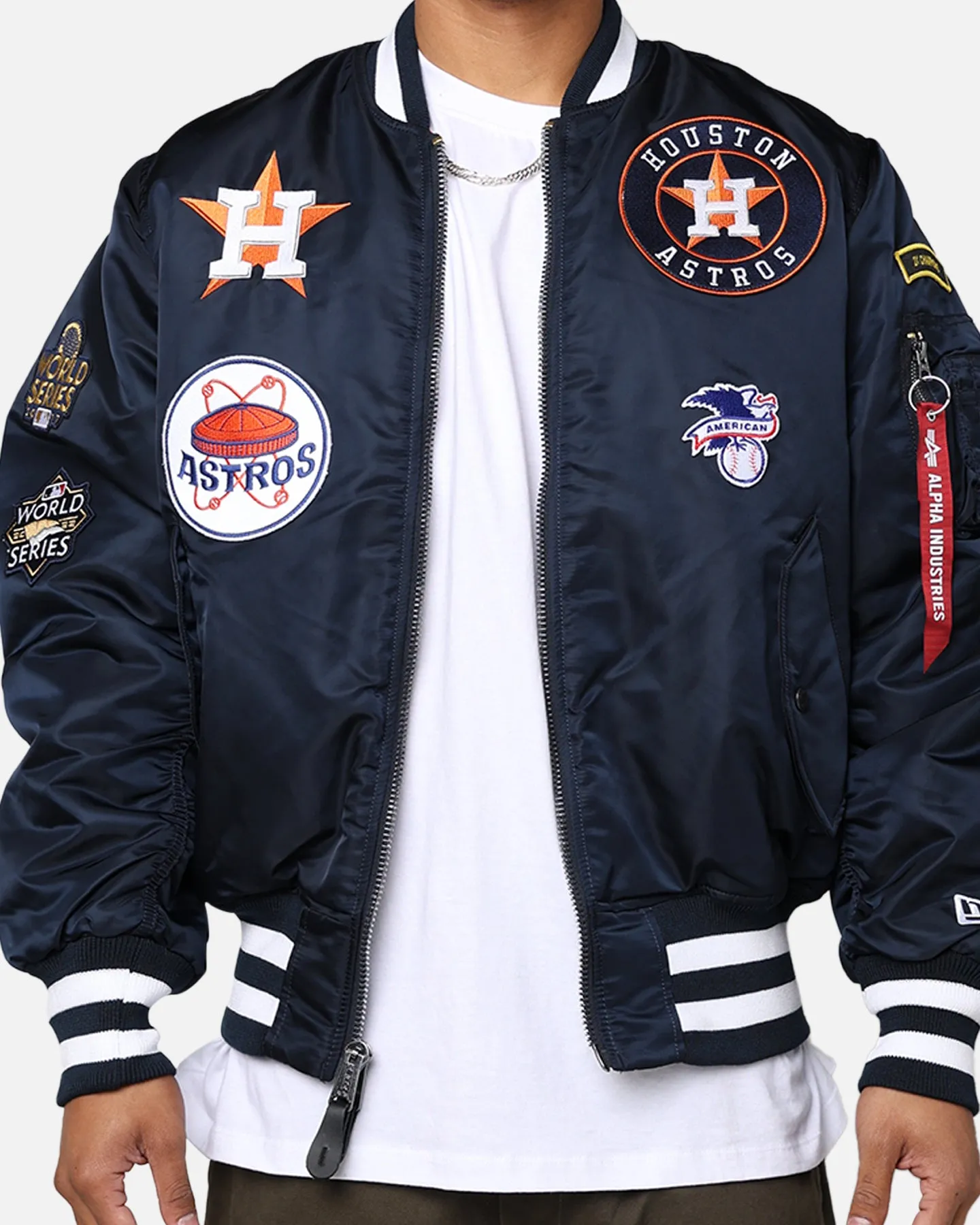 New Era X Alpha Series X MLB Houston Astros MA-1 Bomber Jacket Navy