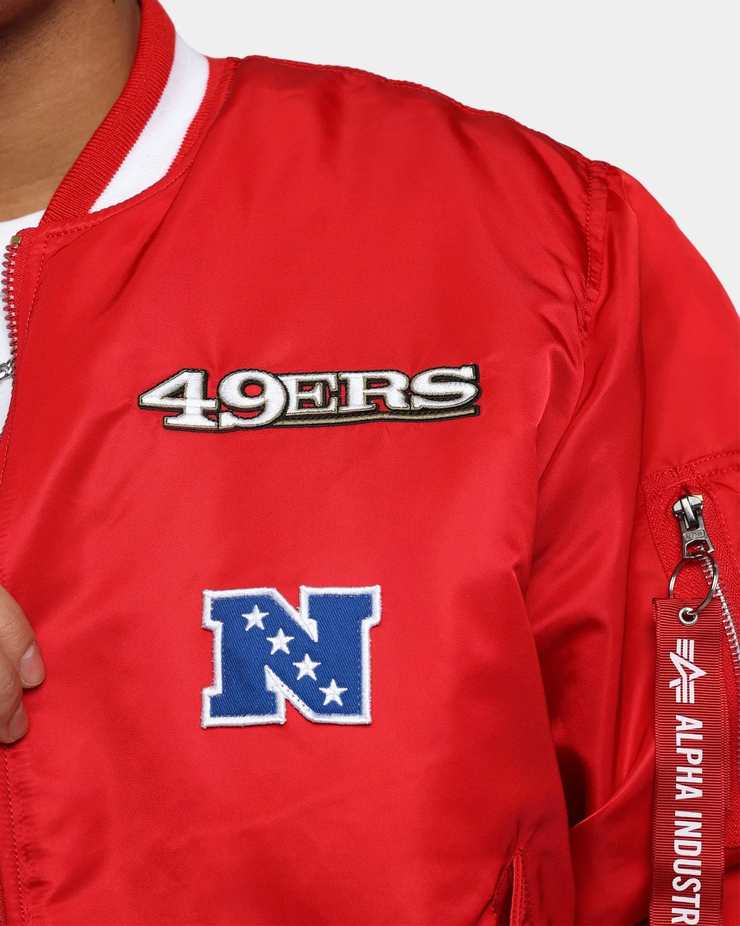 New Era X Alpha Series X NFL San Francisco 49ers MA-1 Bomber Jacket Red