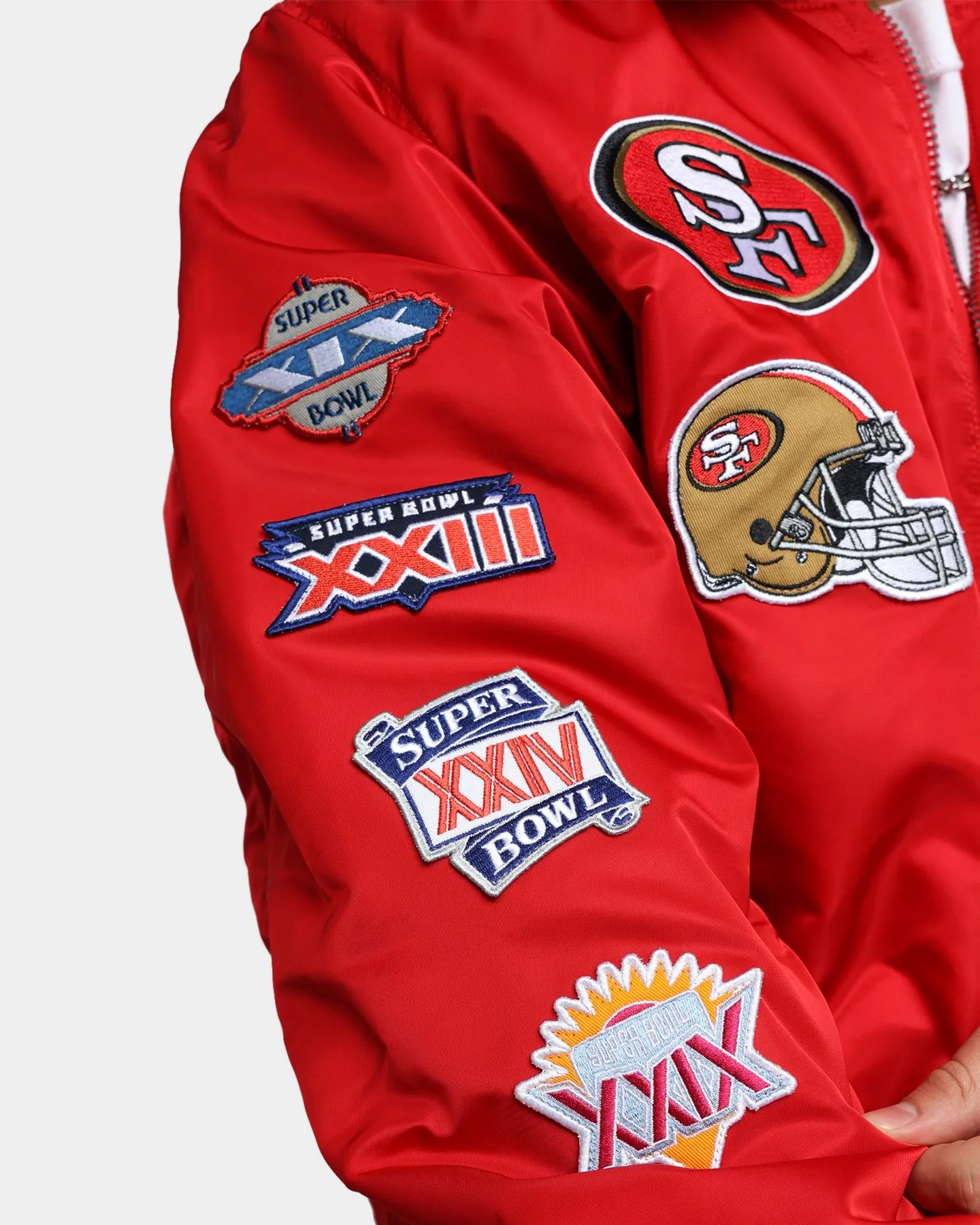 New Era X Alpha Series X NFL San Francisco 49ers MA-1 Bomber Jacket Red