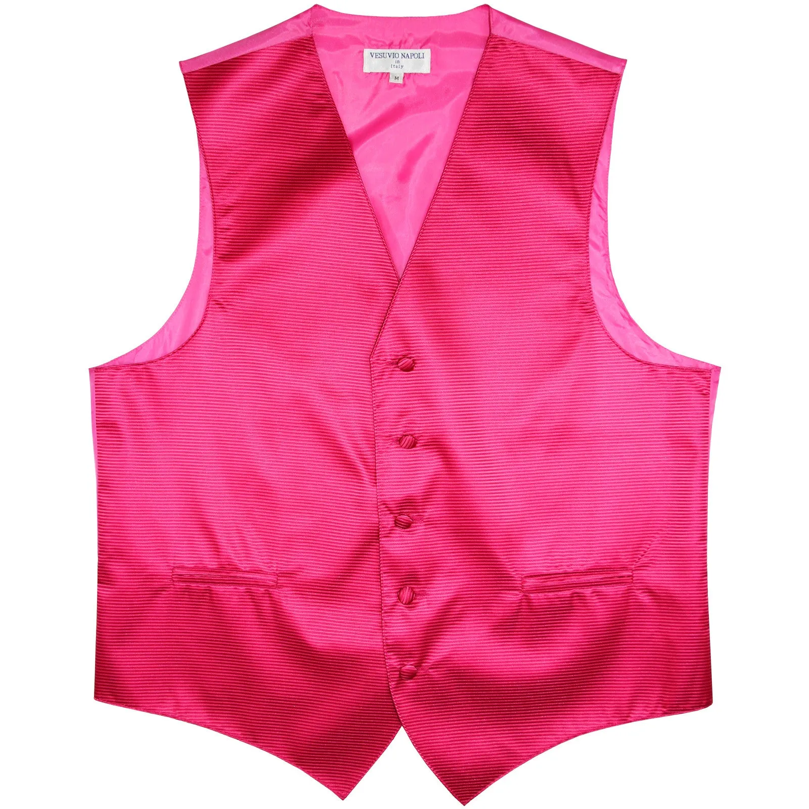 New formal men's tuxedo vest waistcoat only striped pattern prom wedding hot pink