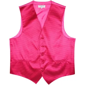 New formal men's tuxedo vest waistcoat only striped pattern prom wedding hot pink