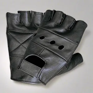 Open Road Men's Fingerless Leather Gloves