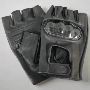 Open Road Men's Fingerless  Leather Motorcycle Gloves