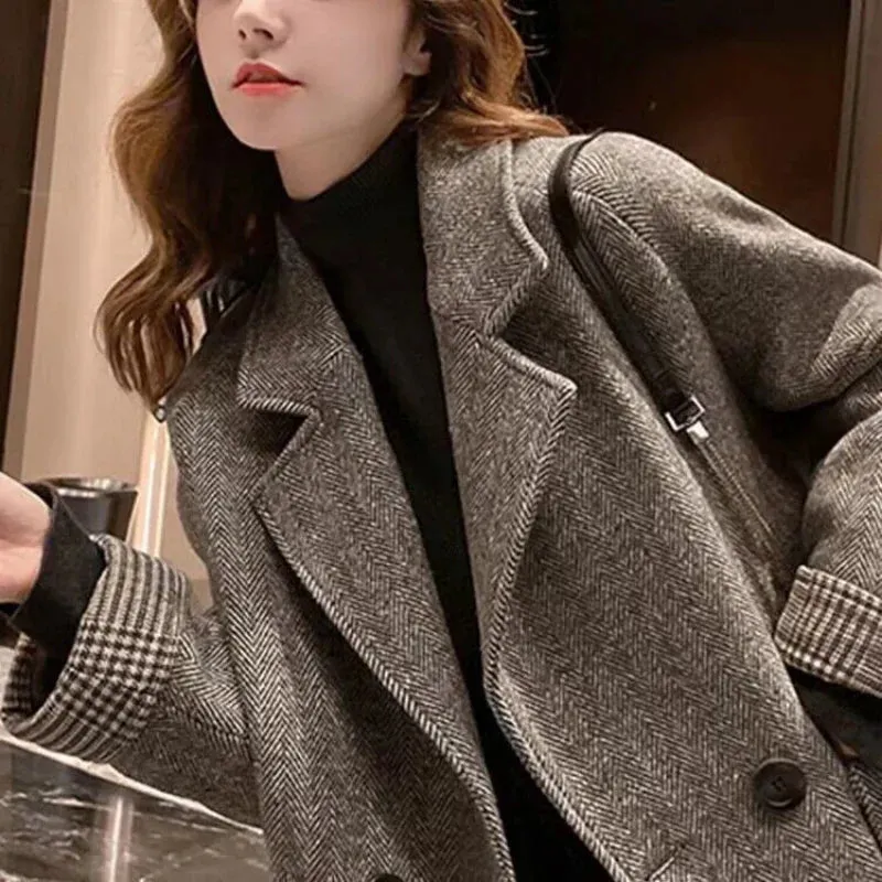 Oversized Wool Coat with Classic Design