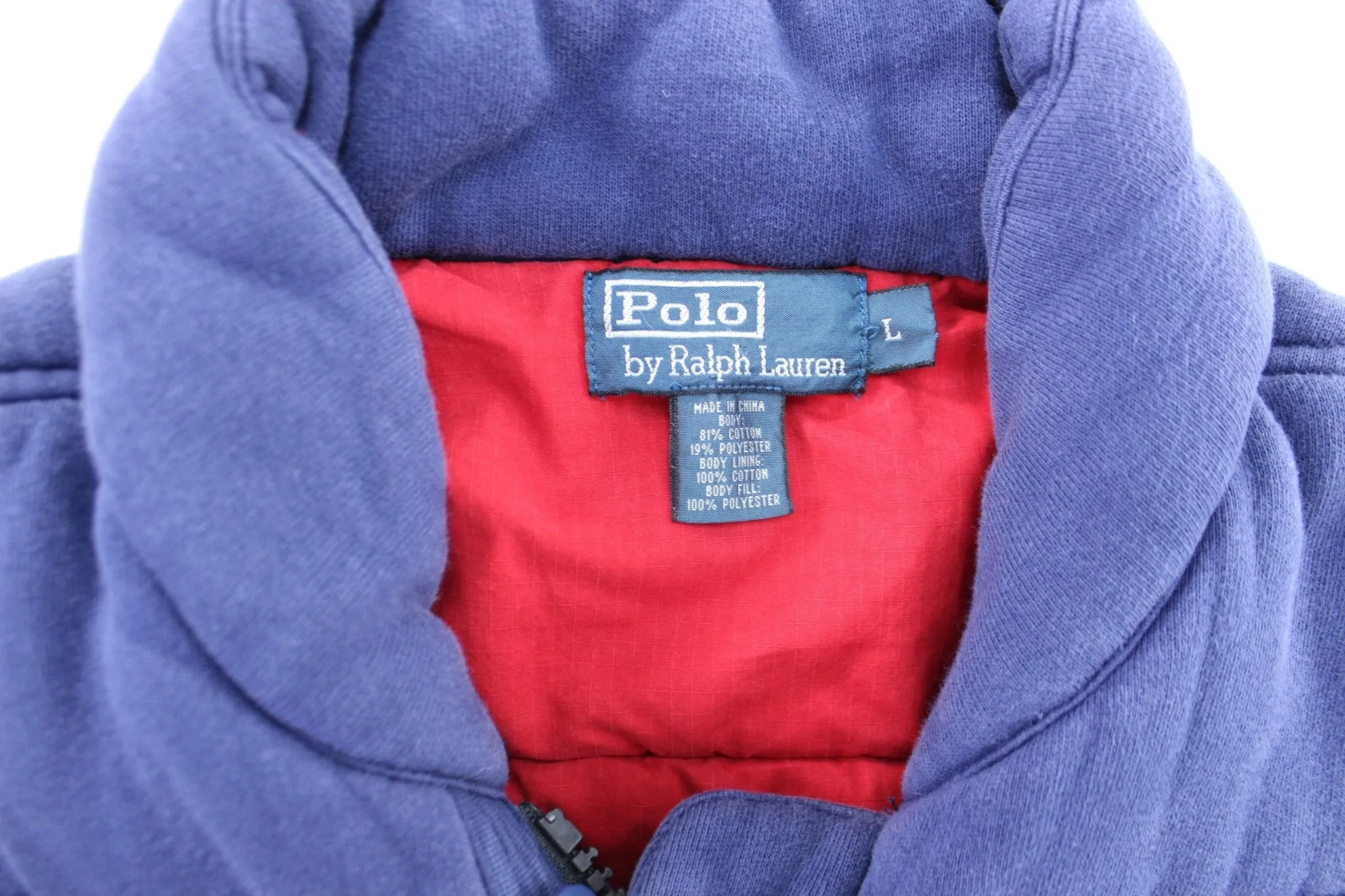 Polo by Ralph Lauren Embroidered Logo Blue Zip Up Vest