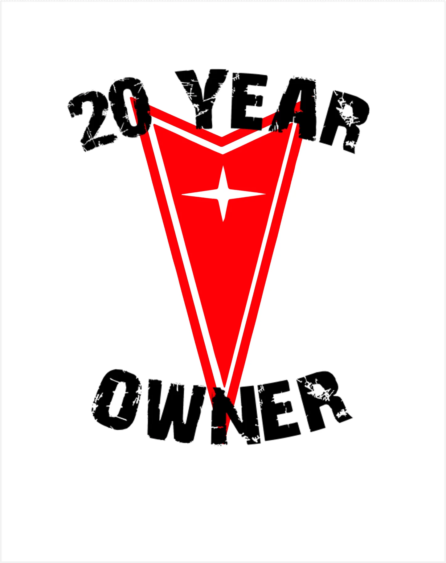 Pontiac 1970's 20 Year ANNIVERSARY OWNER T-Shirt