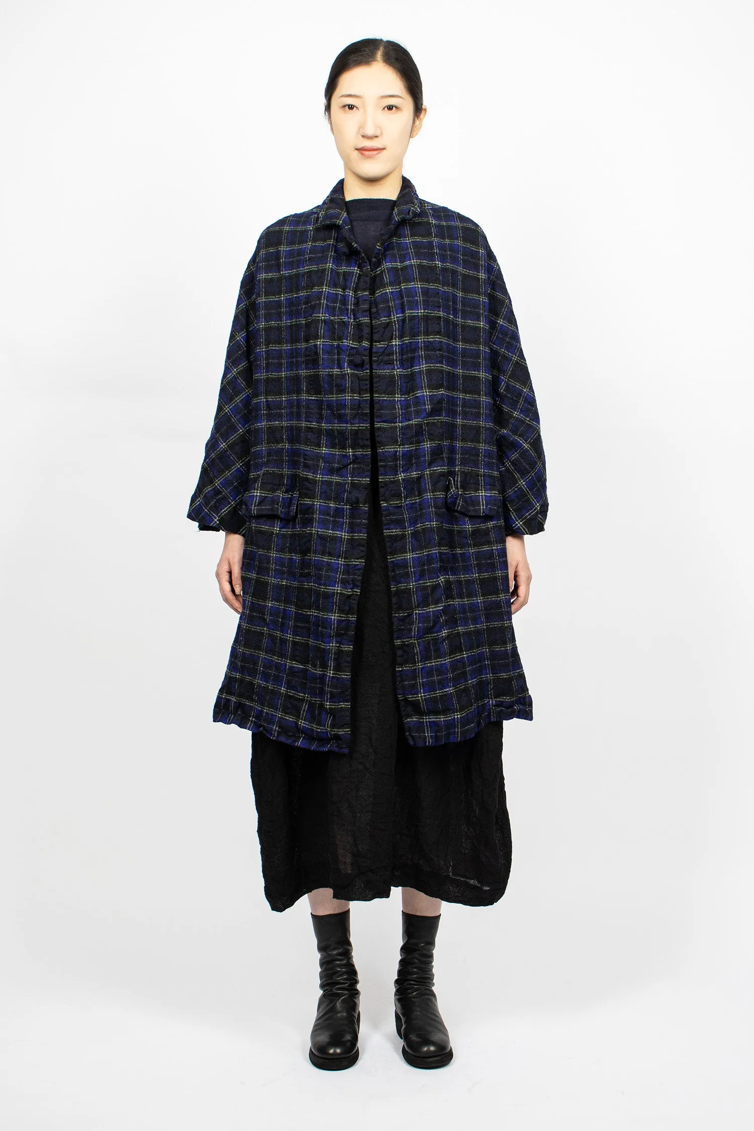 Poppy Washed Coat Tartan