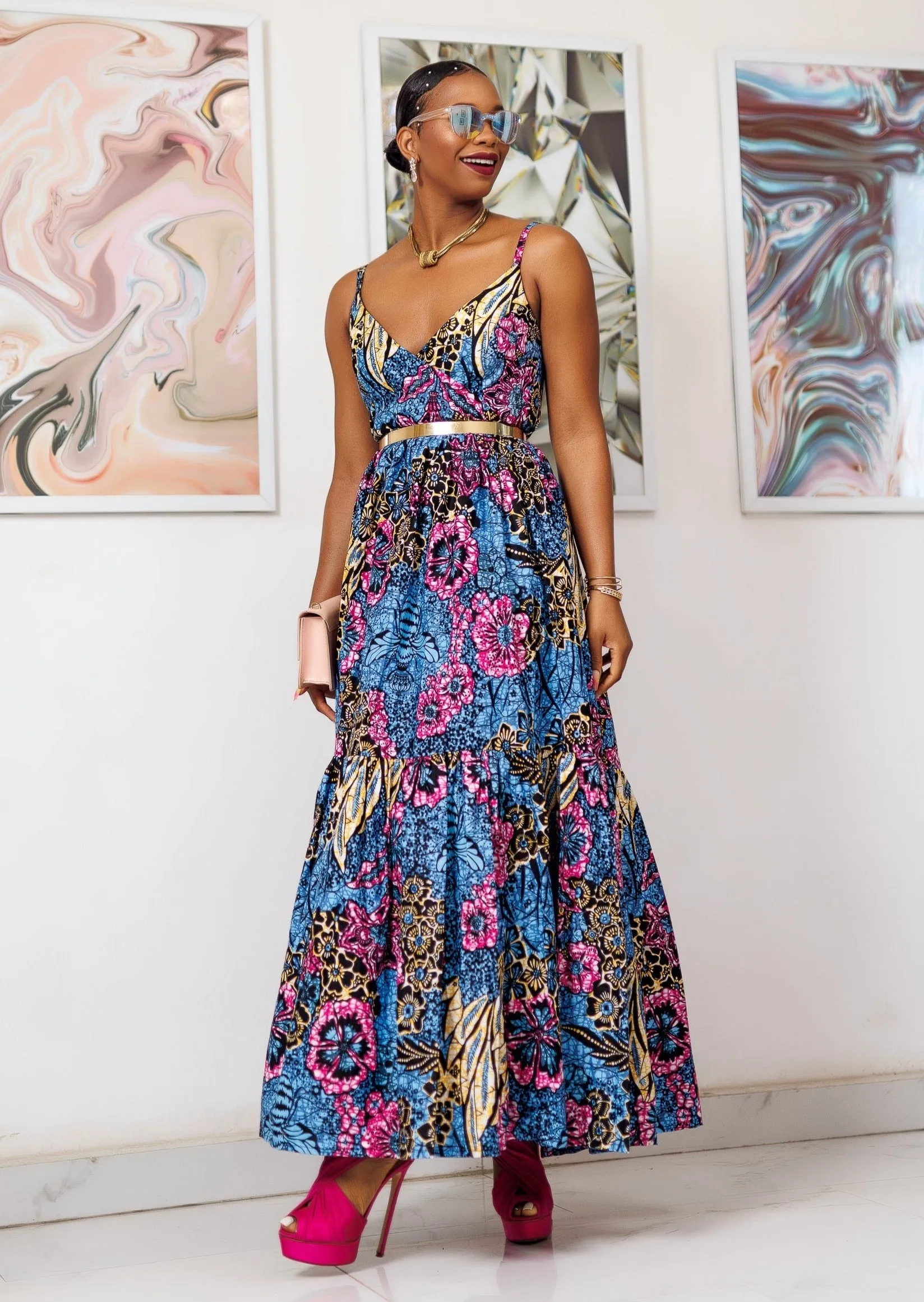 Pre Order:  Obiuno Sleeveless Maxi Dress - DMNJ