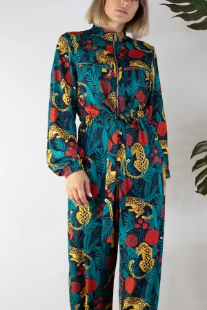 Printed Long Sleeve Jumpsuit