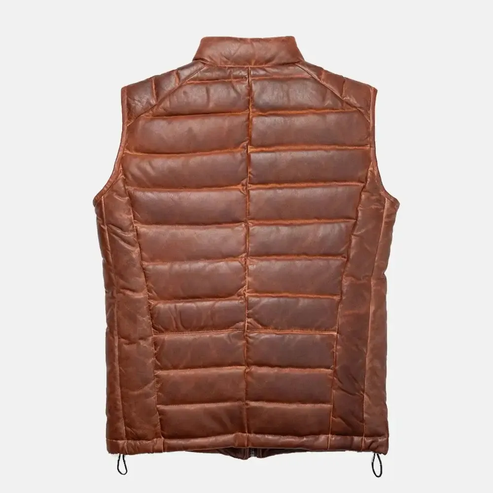 Raven Robes Mens Leather Motorcycle Vest