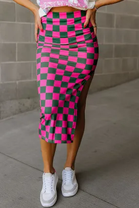 Rose Checkered Skirt (Online Exclusive)