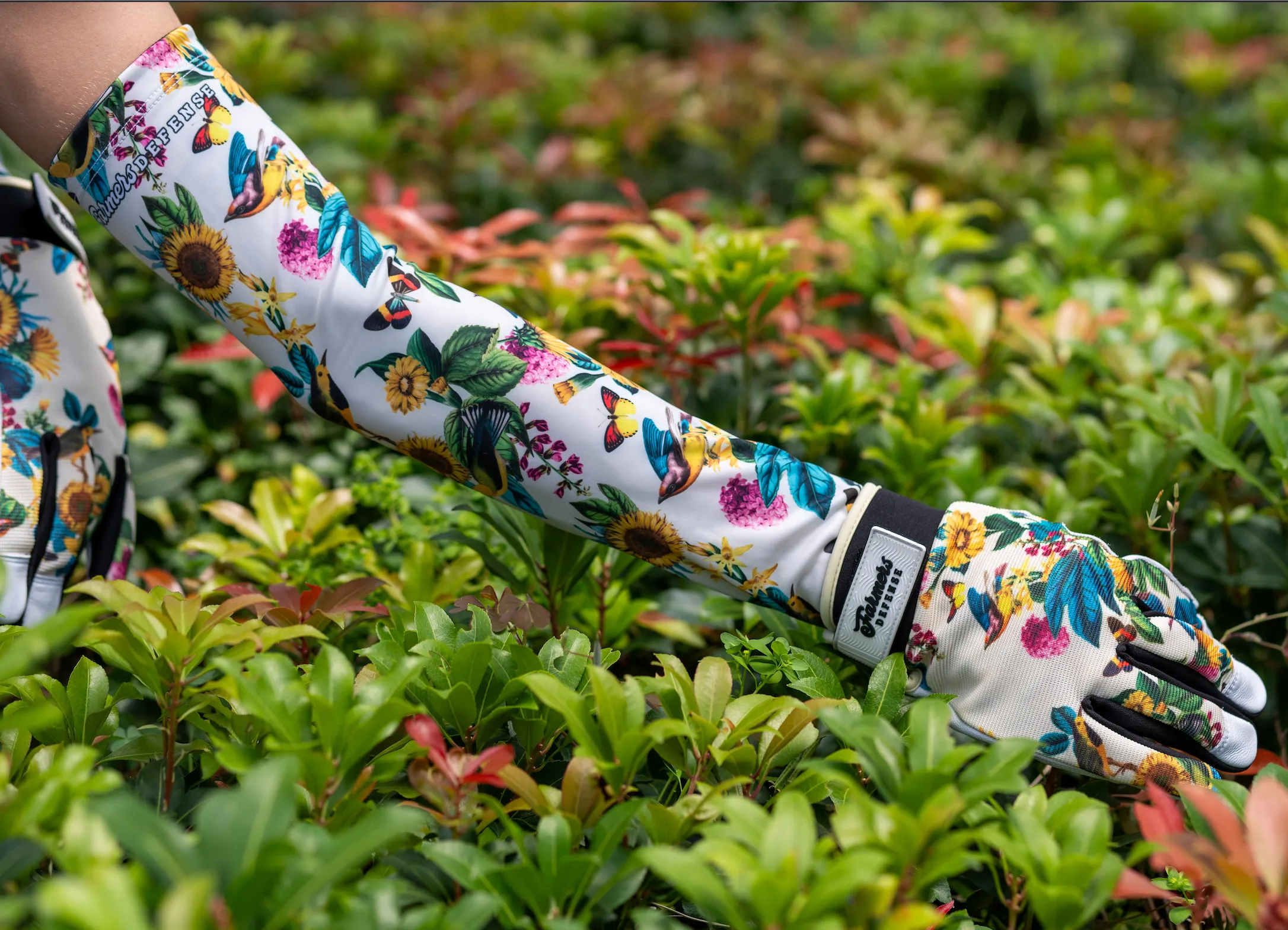 Rugged Guard Leather Gloves - Garden Flower