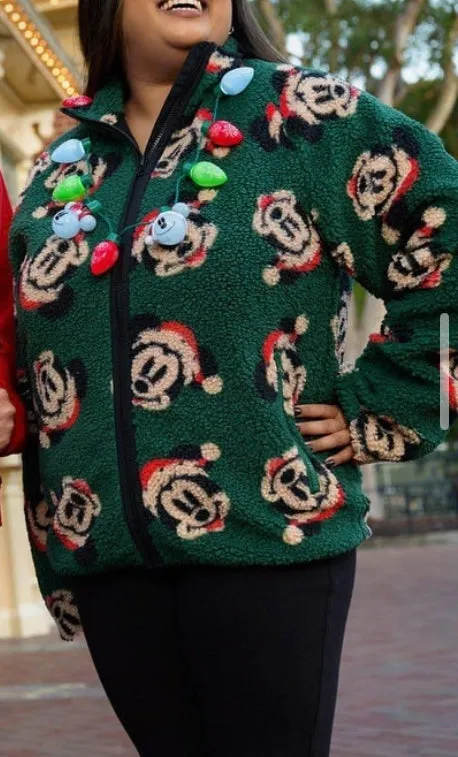 Santa Mickey Sherpa Jacket