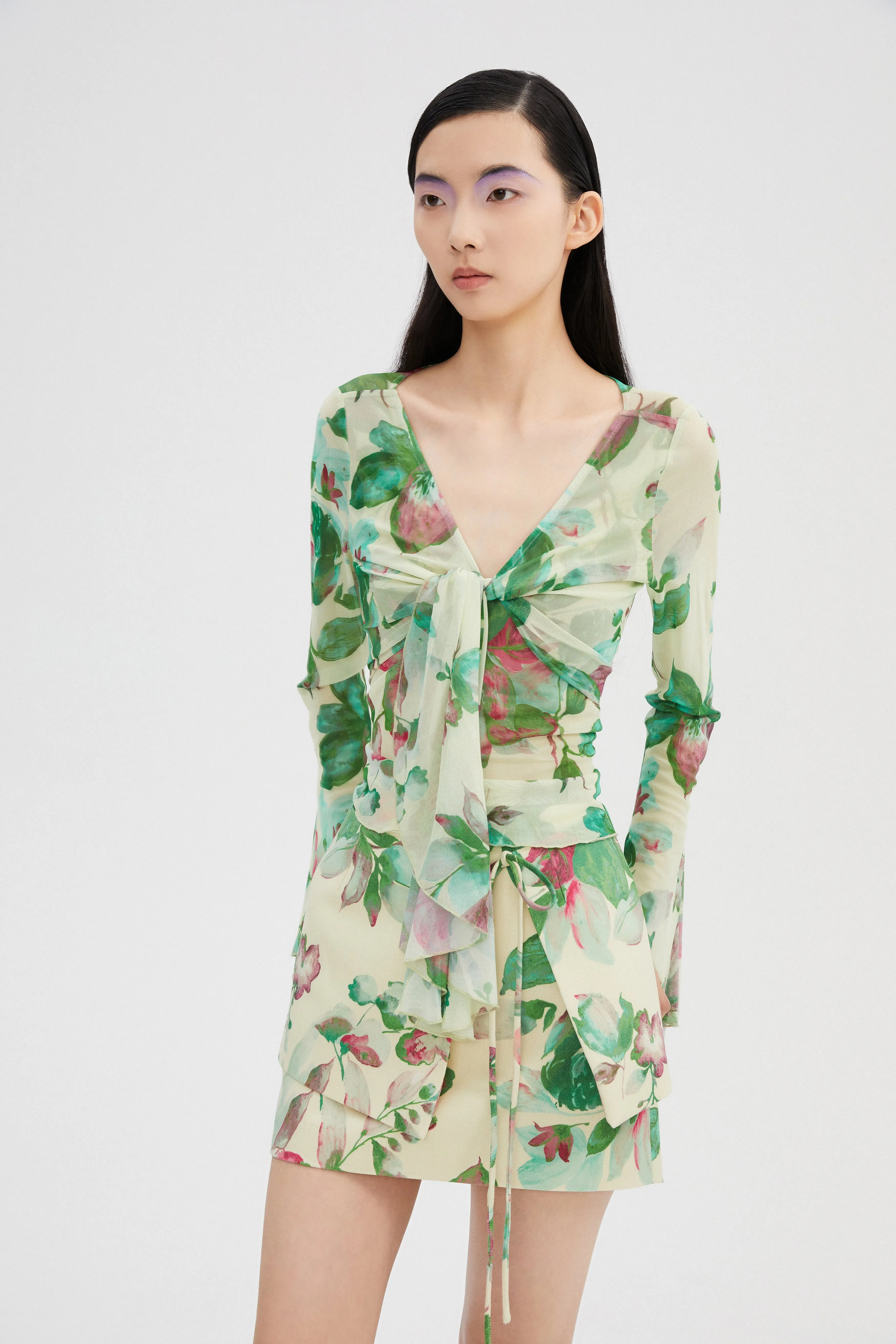 SEJIE | Spring Fantasy Printed Twist Top