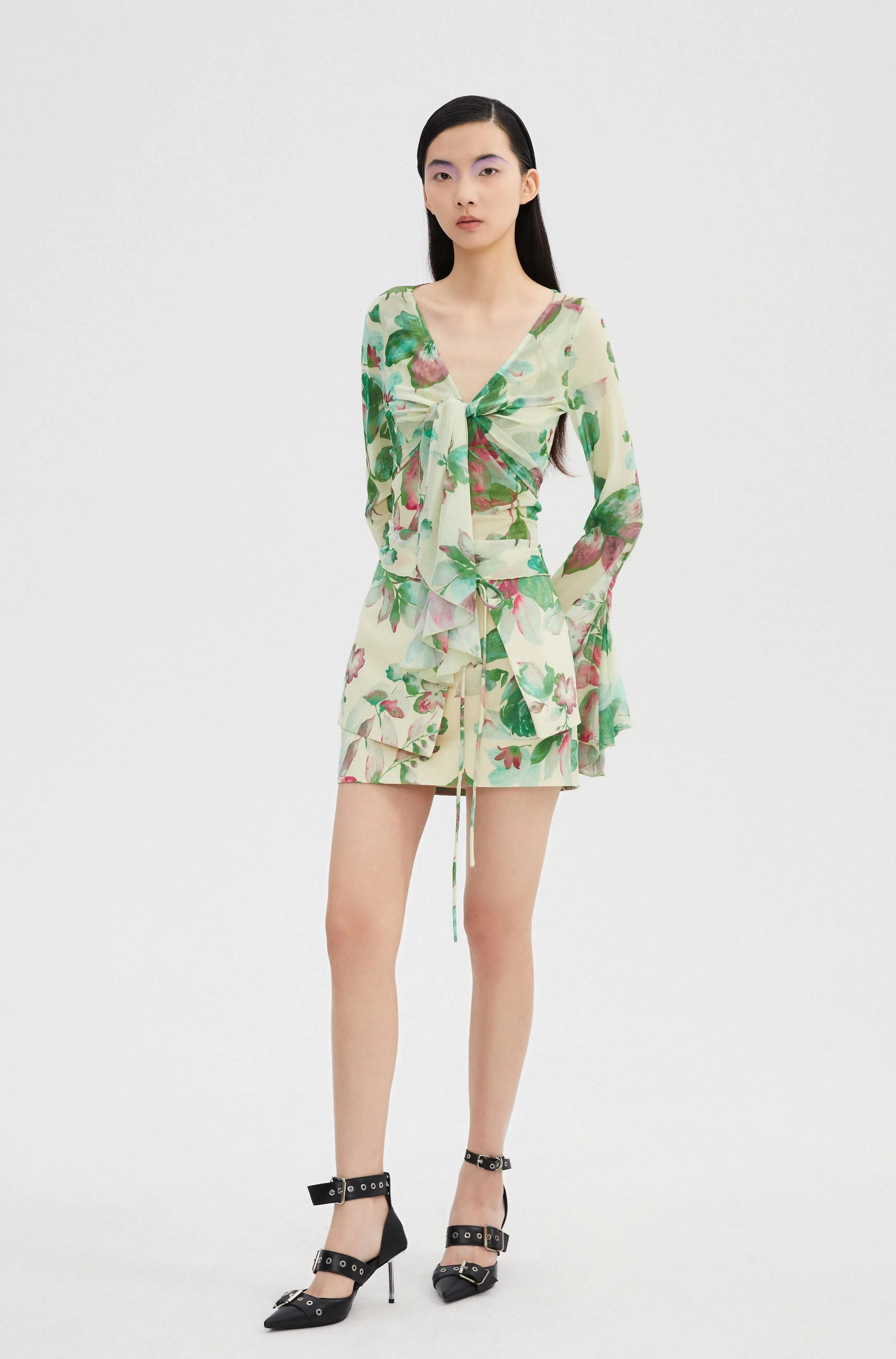 SEJIE | Spring Fantasy Printed Twist Top