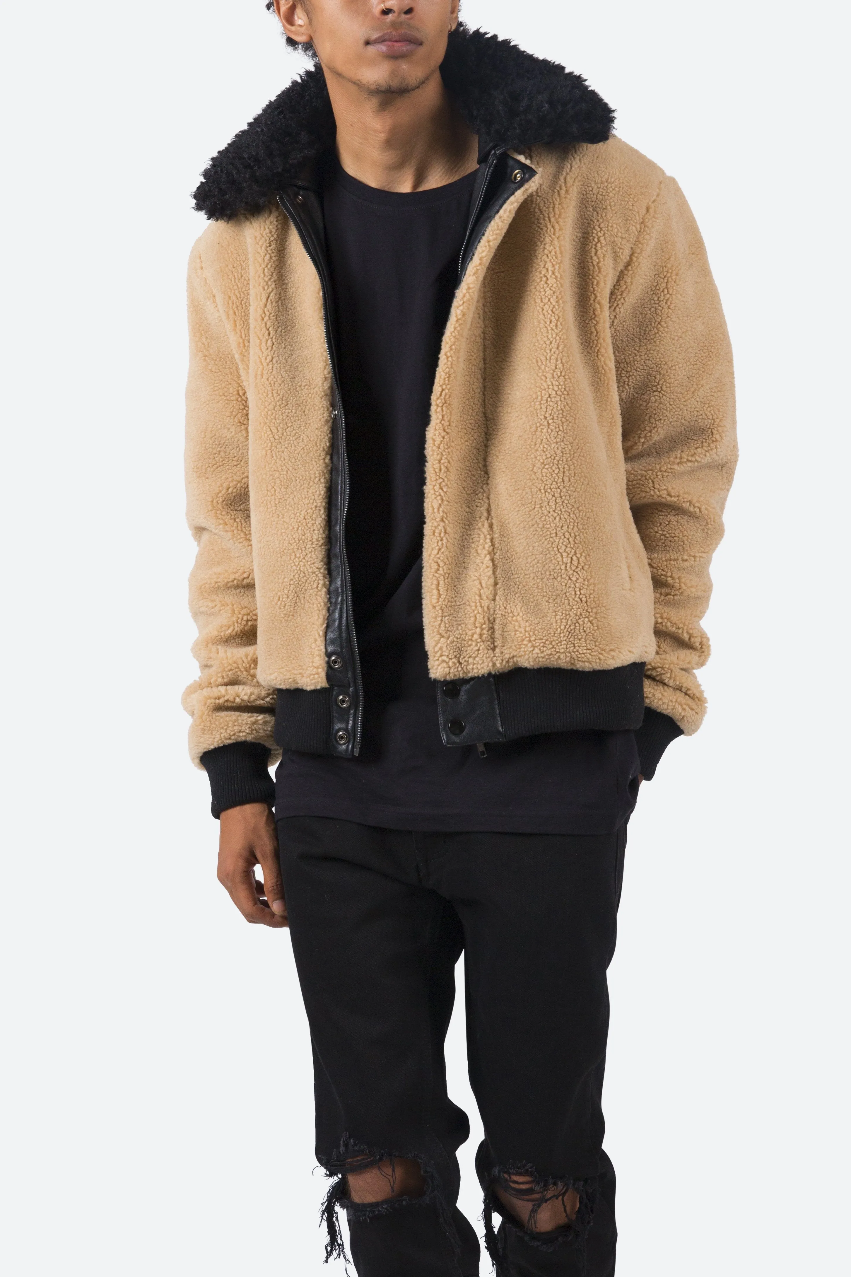 Sherpa Bomber Jacket - Tan