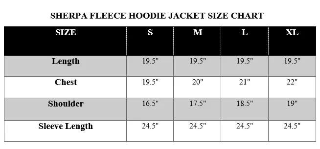 SHERPA FLEECE HOODIE JACKET