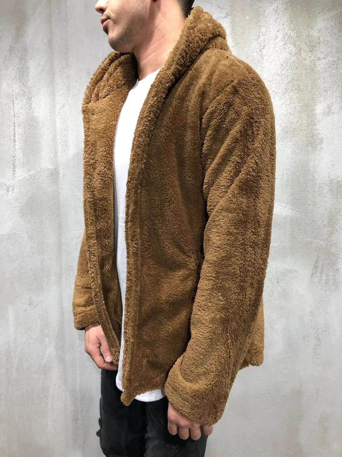 Sneakerjeans Brown Sherpa Jacket A290