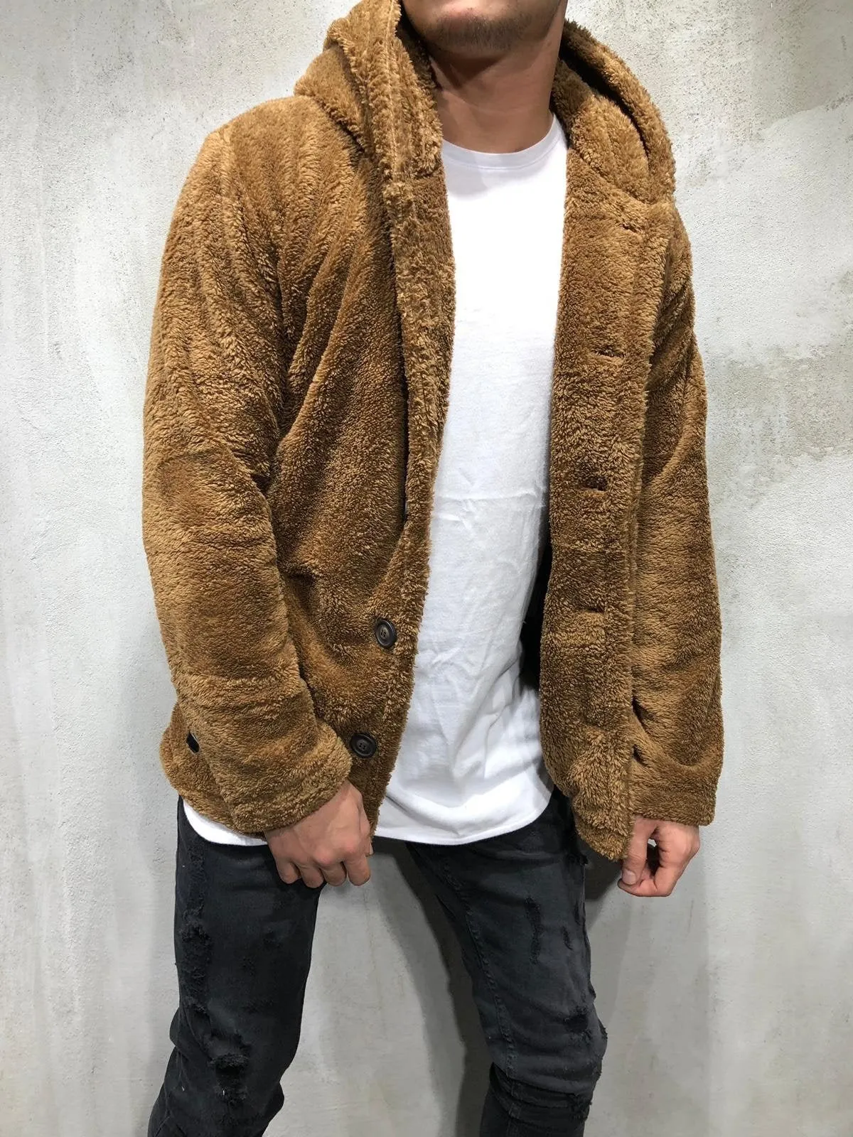 Sneakerjeans Brown Sherpa Jacket A290