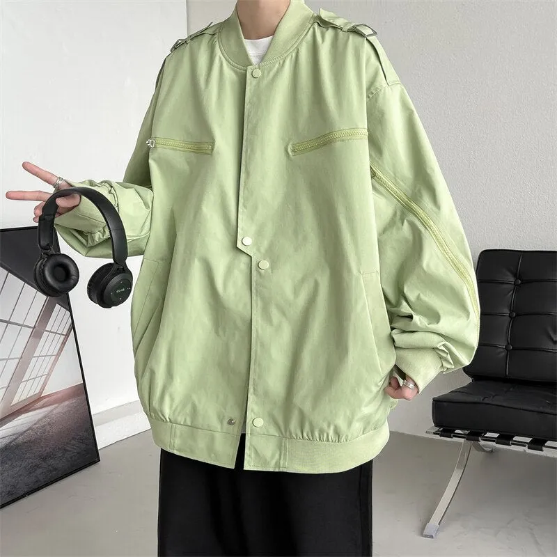 Streetwear Men Black Jackets And Coats Hip Hop Harajuku Men's Windbreaker Overcoat Mens Clothing