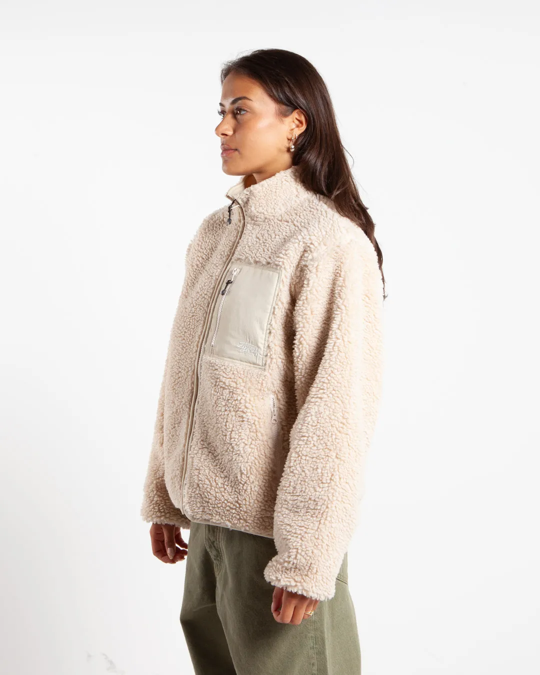 Stüssy Sherpa Reversible Jacket Natural