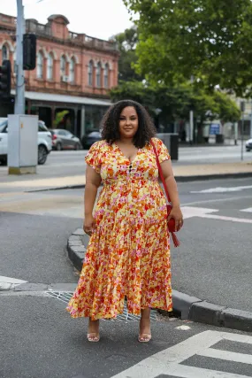 Sunny Maxi Dress - Pink Floral