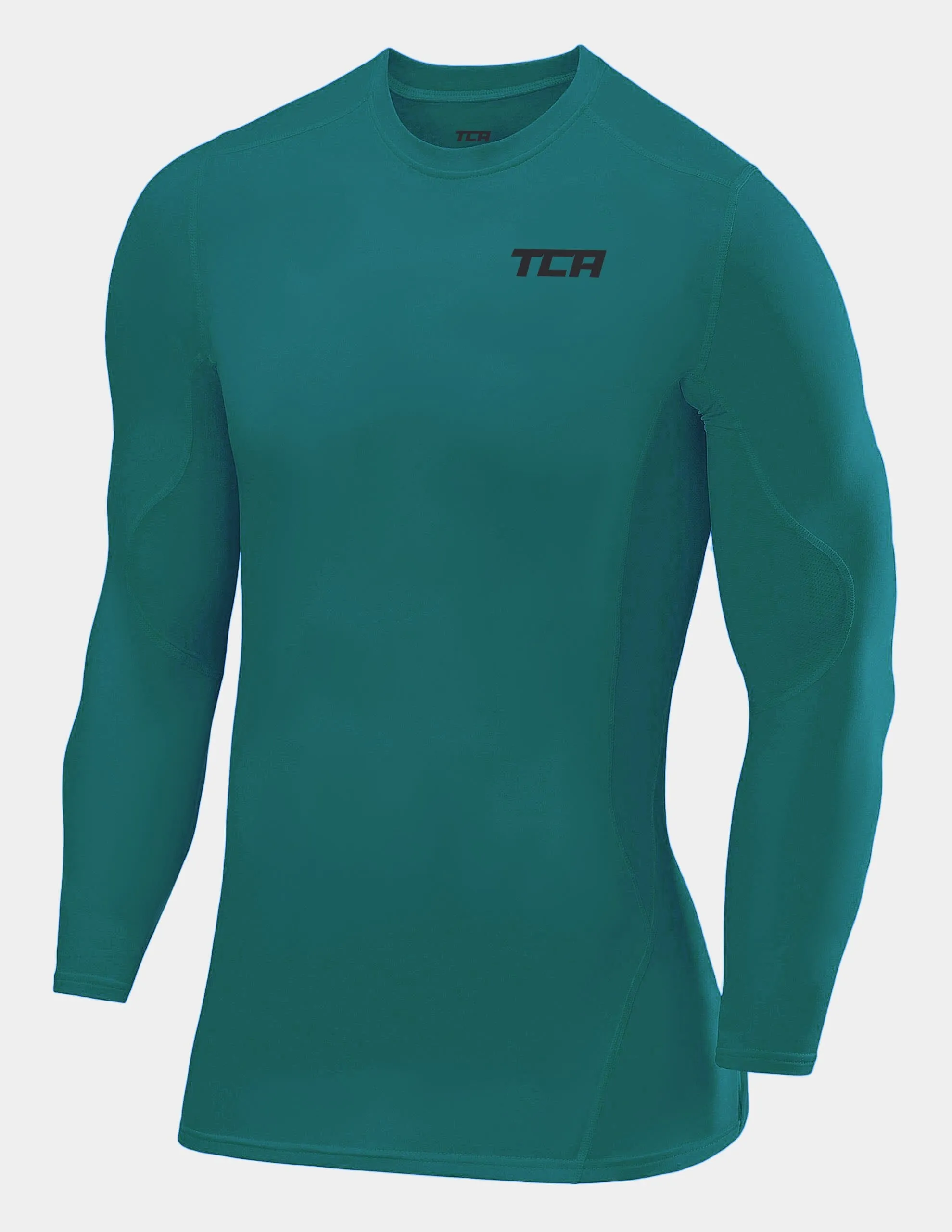 SuperThermal Compression Base Layer Long Sleeve Crew Neck For Men With Brushed Inner Fabric