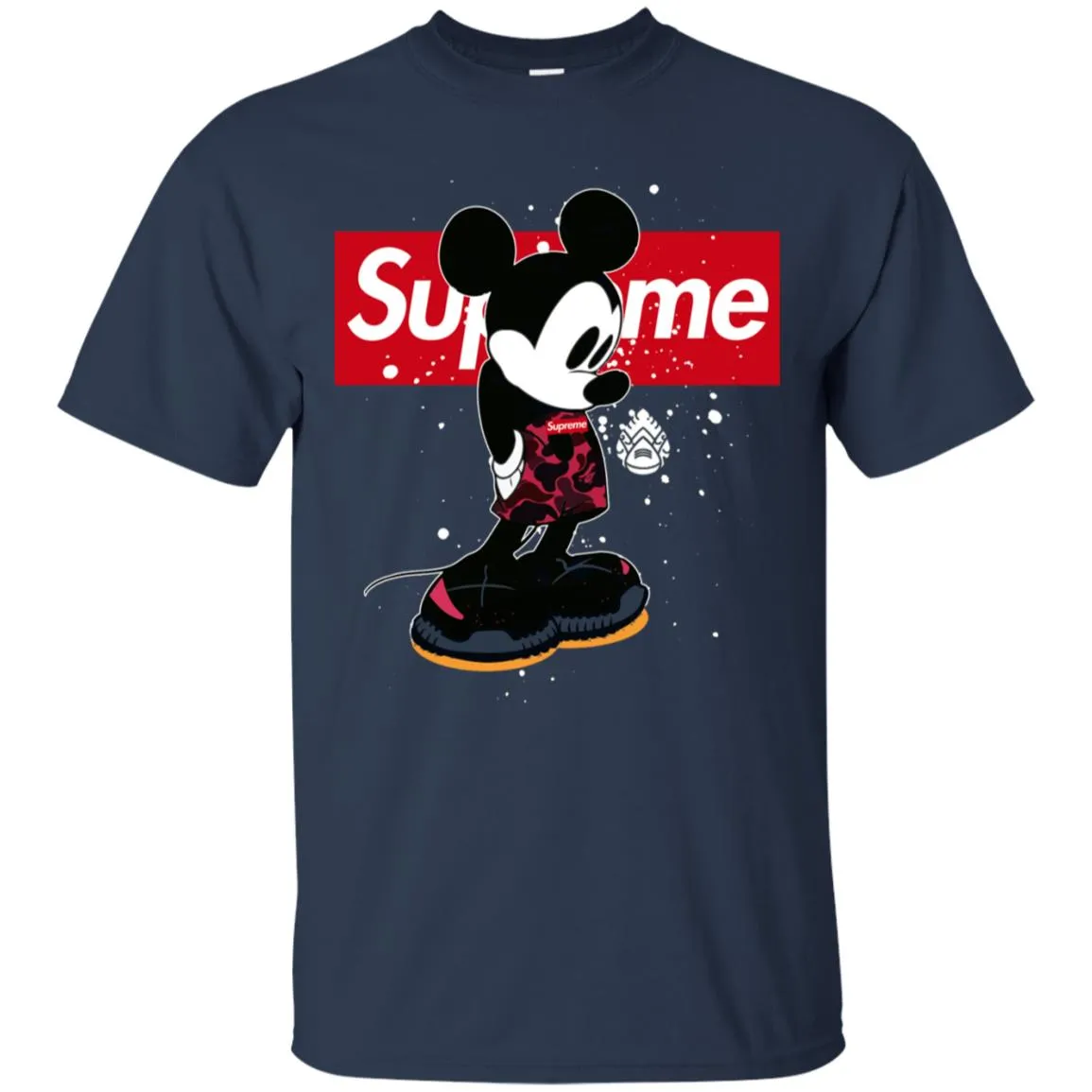 Supreme Mickey Babe Cute Love T-shirt Men Cotton T-Shirt