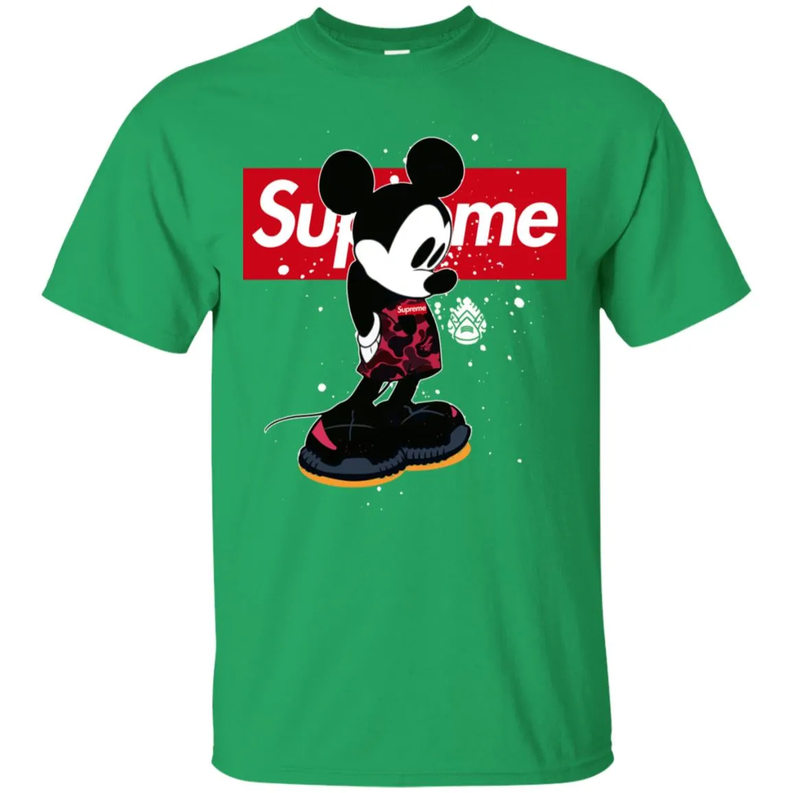 Supreme Mickey Babe Cute Love T-shirt Men Cotton T-Shirt