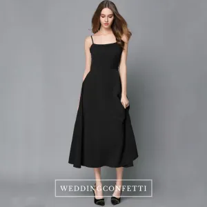 The Alex Sleeveless Midi Black Dress